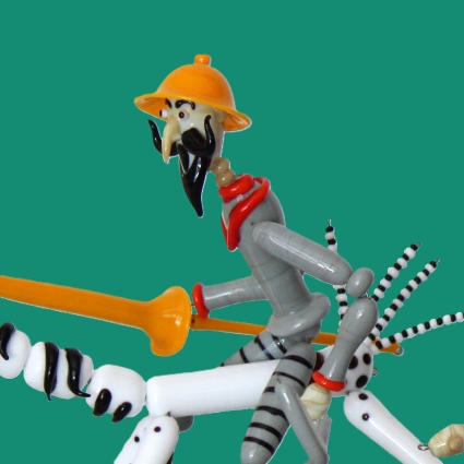 Drátkové figurky Dona Quijota a Sancha Panzy Jaroslav Brychta Kamila Parsi Žďárská